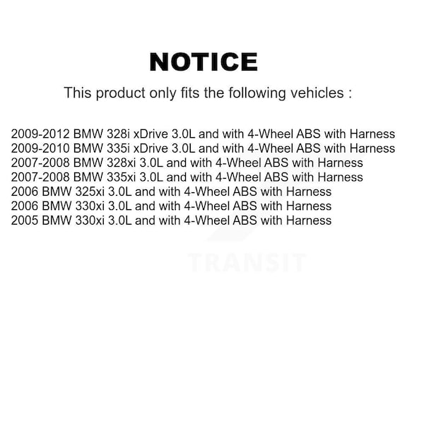 Rear ABS Wheel Speed Sensor For BMW 328i XDrive 328xi 325xi 330xi 335xi 335i